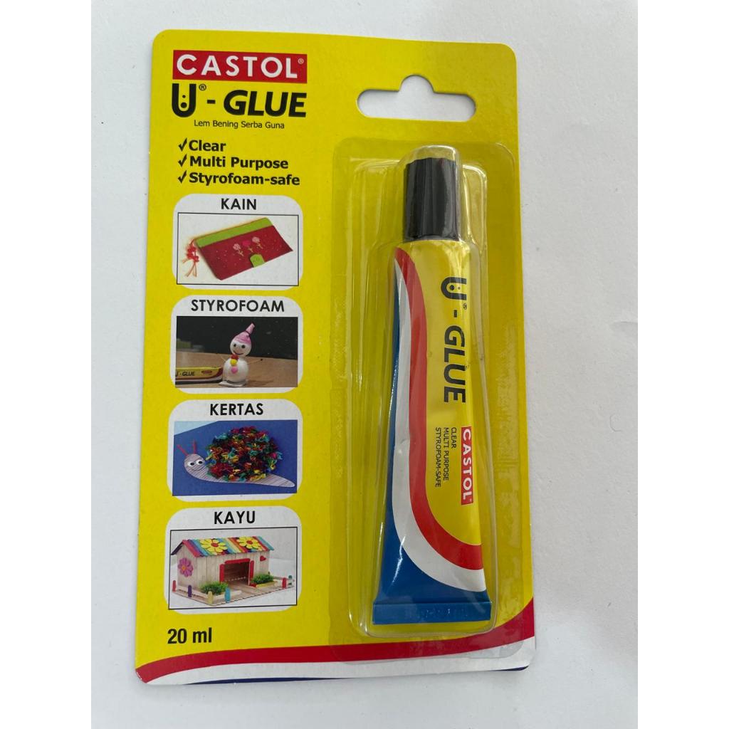 

LEM CASTOL U GLUE 20ML - UHU - STEREOFOAM - KACA - PLASTIK - KERAMIK - PORCELEN PORSELEN