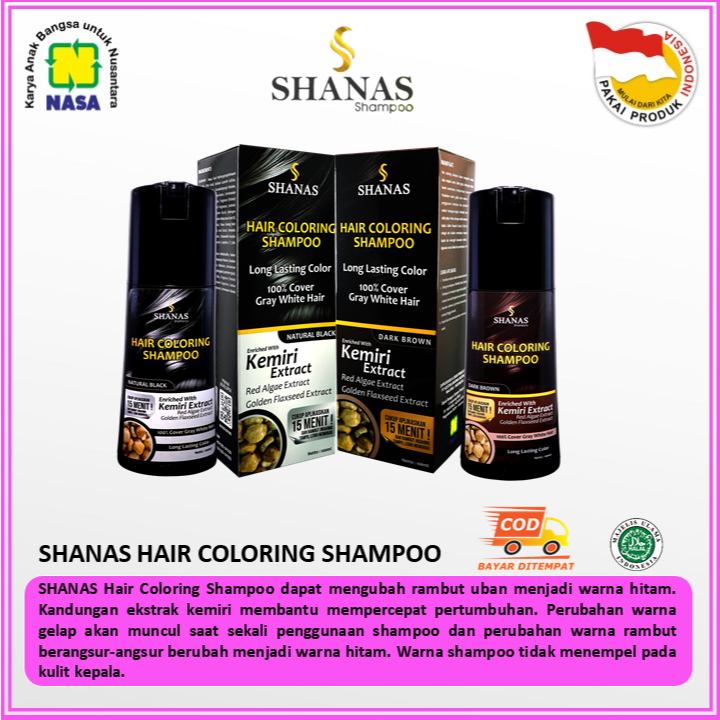 Hair Coloring Shampoo Anti Uban Ampuh Penghilang Rambut Uban
