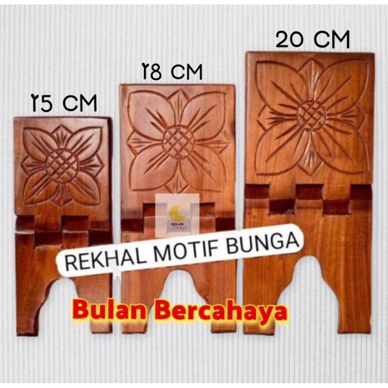Rekal Al Quran/Rekal Kayu Polos/Rekal Kayu Ukir/Meja Al Quran