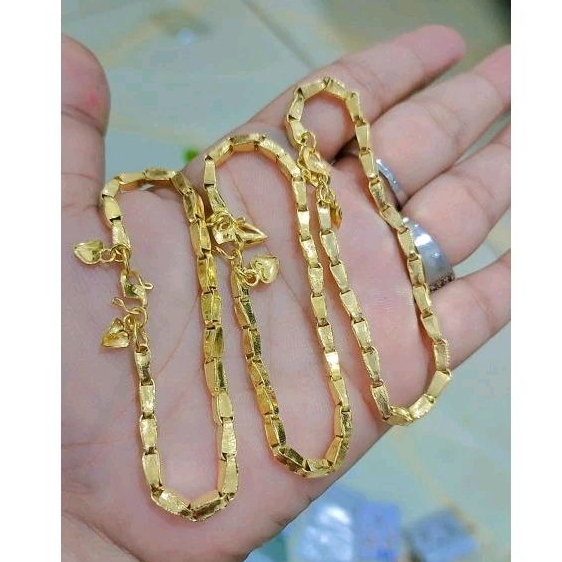 Gelang Padi Sepuhan Padat 1 Suku Mirip Emas Asli