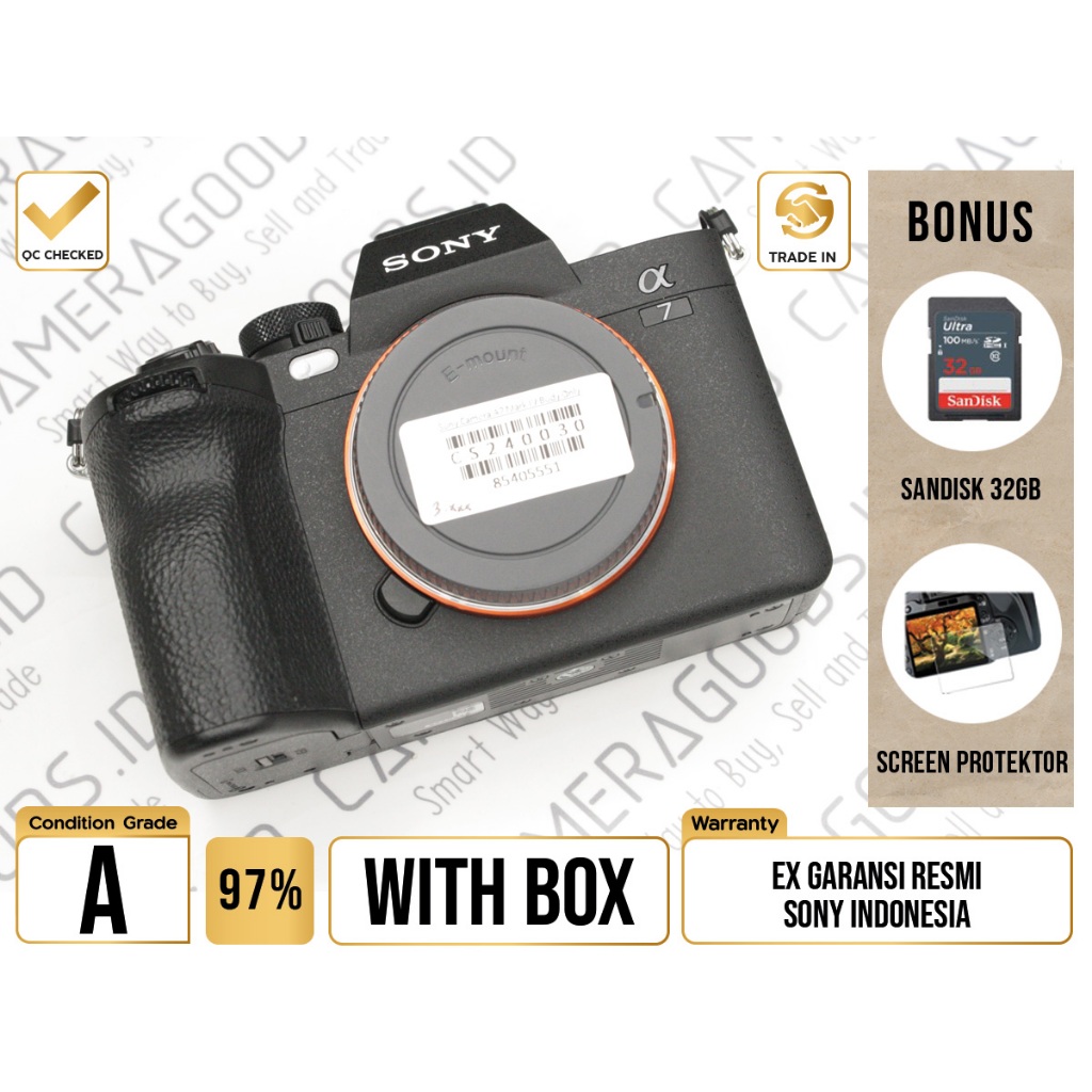 Sony Alpha A7 Mark IV A7IV A74 Full Frame Camera Kamera Profesional Digital Mirrorless Used Second M