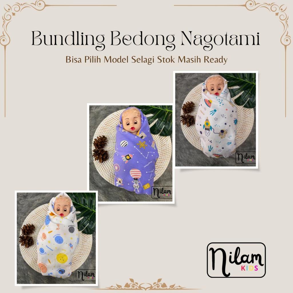 Paket Bundling 4 Pcs Bedong Bayi Nagatomi Swaddle Baby Newborn