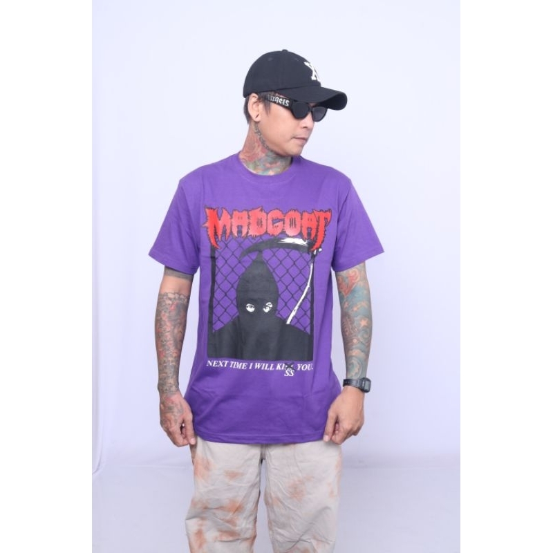 t-shirt madgoat kissh purple not powertrip