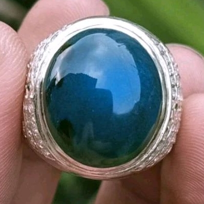 Cincin Batu Bacan Coklat Tai Kebo Natural Super HQ