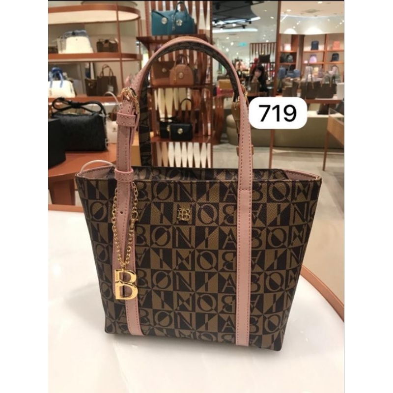 Bonia Original tote bag monogram list leather 3 compartment