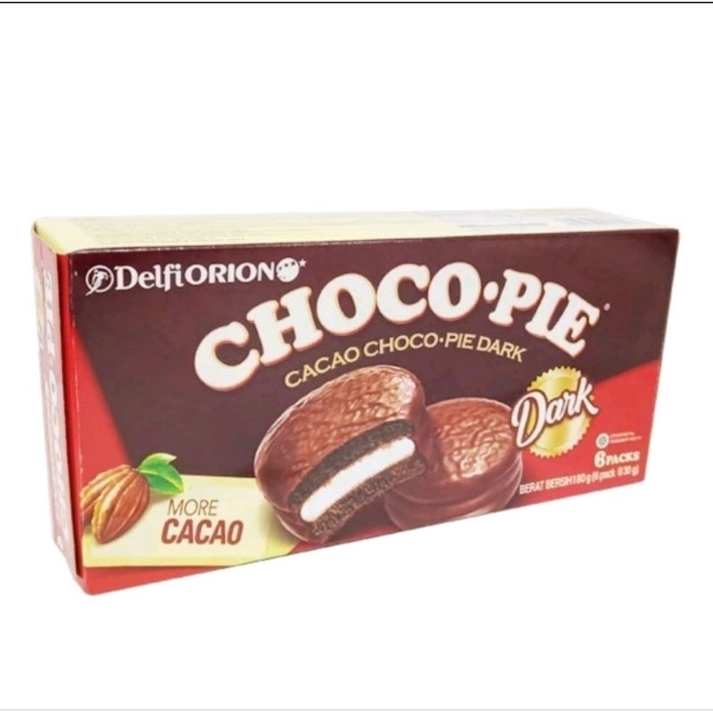 

Choco Pie Delfi Orion Dark Choco 6Packs Chocopie Coklat