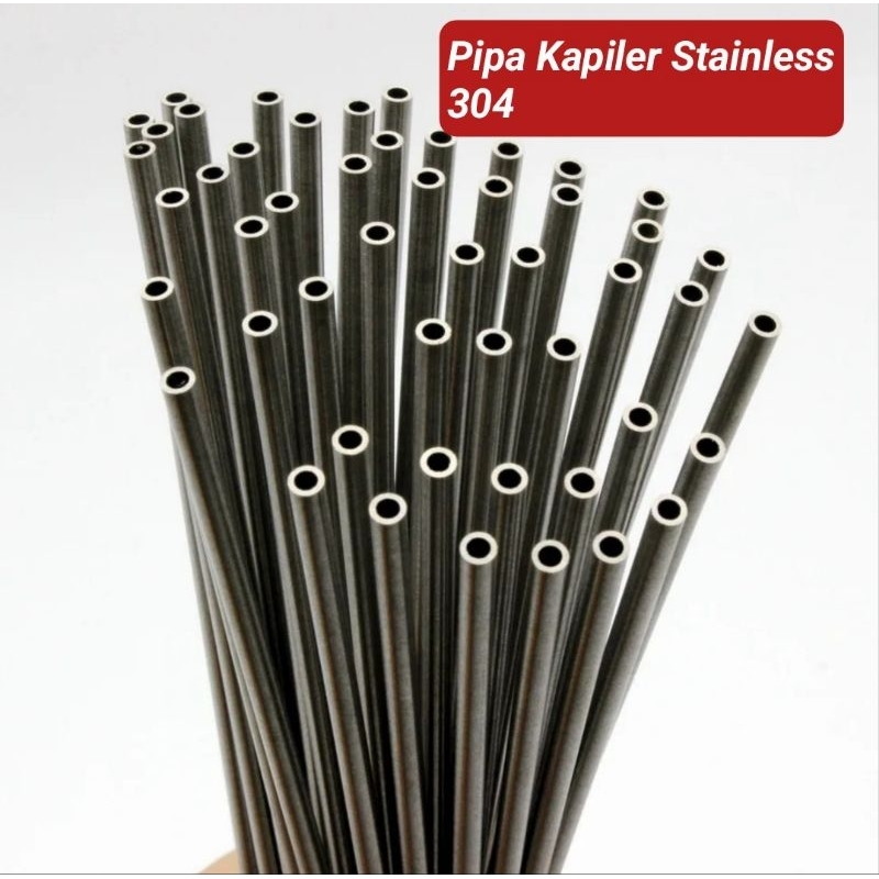 Pipa Kapiler Stainless 304 / Pipa Tubing OD 1mm 2mm 3mm 4mm 5mm Panjang 250 MM