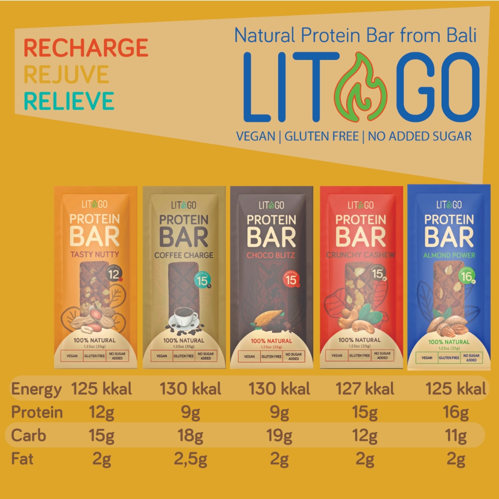 

Bundle 5 pcs Litgo Natural Protein Bar