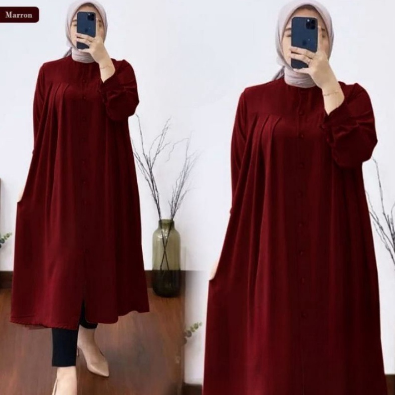 ART G89N HD16BISA CODJOI LONG TUNIK MIDI DRESS GAMIS WANITA  TUNIK LEBARAN 224 FASHION MUSLIM TERBAR