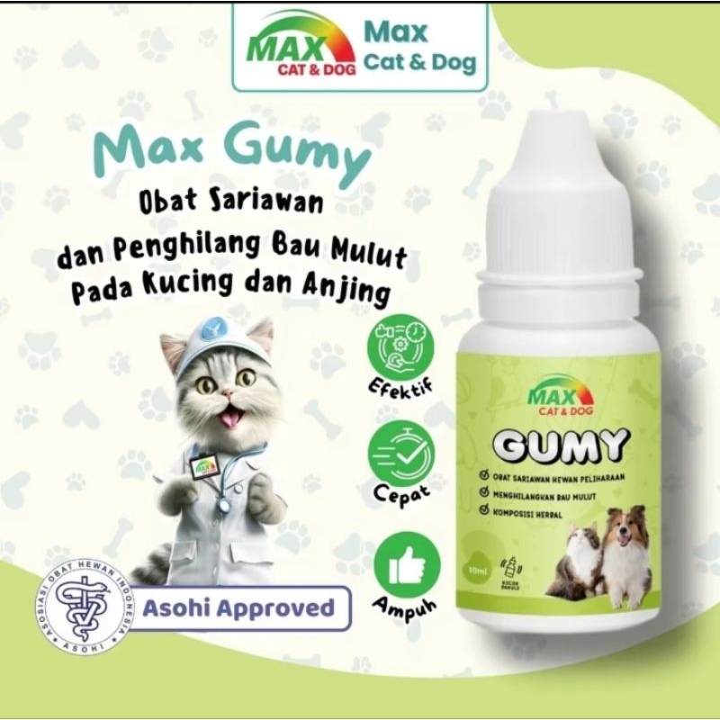 MAX GUMY Obat Sariawan Kucing Anjing dan Obat Bau Mulut Kucing Anjing B3-5