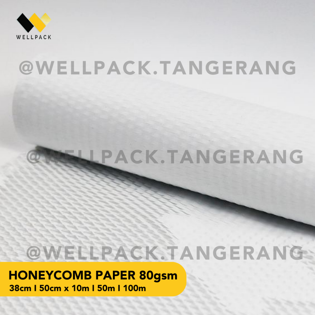 

Honeycomb Paper White / Wrap Kertas (Hexa) - Eco Friendly - Pengganti Bubble Wrap