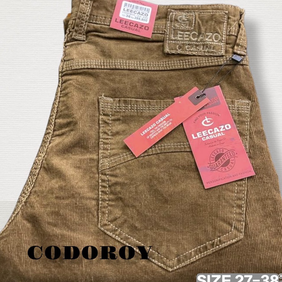 GROSIR 35 CDR COFFEE BROWN Celana Panjang Jeans Corduray Denim Pria  Celana codoray Bottom Man Long 