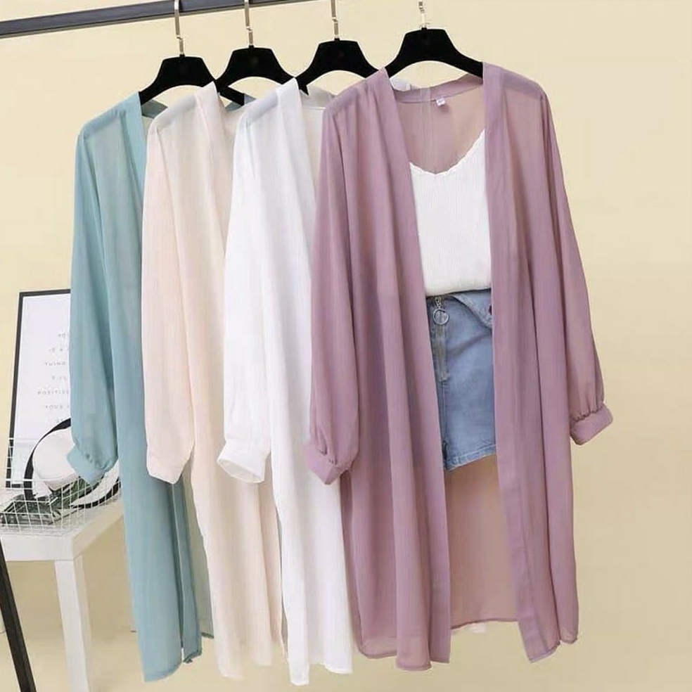 ART V97X CardiganOuterOuterWanitaRemajaBaju Trend Kekinian AMILY CARDY SR Bahan Ceruty Outer Wanita 