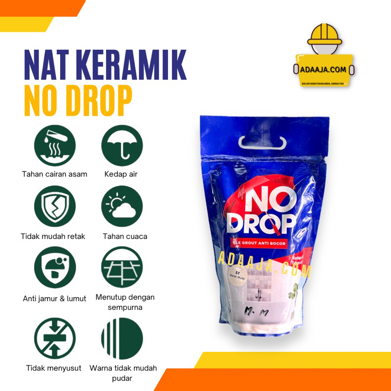 Semen Nat Keramik Tile Grout No drop Nodrop Kamar Mandi Dapur
