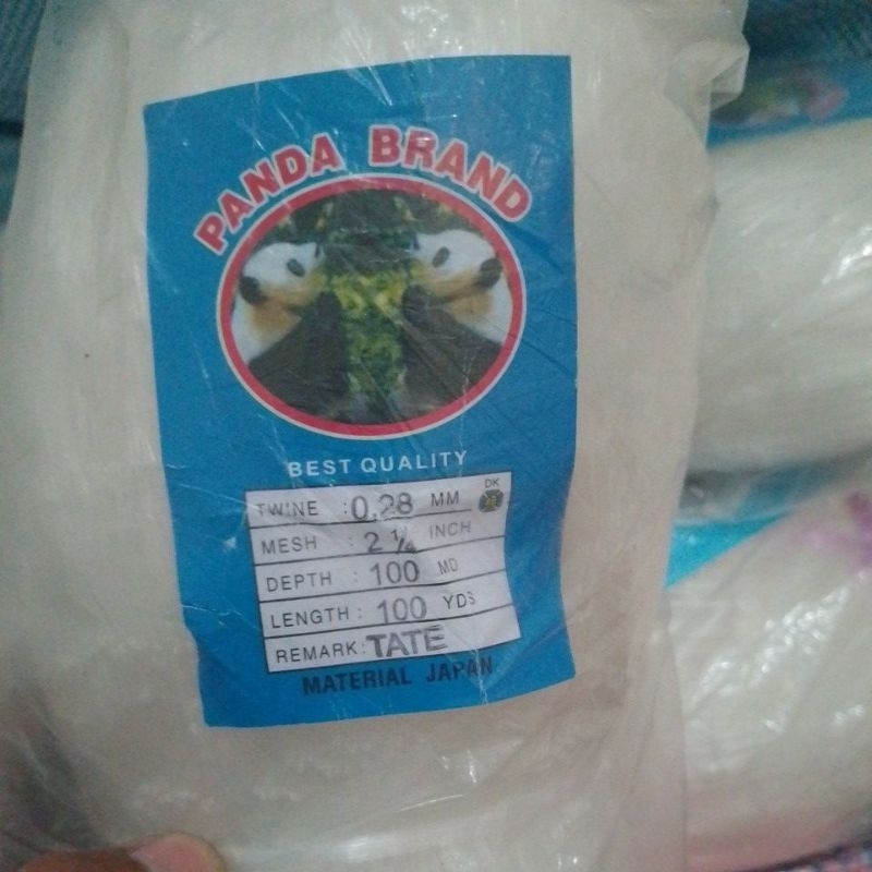 jaring ikan CAP PANDA 2¼ inch 0.28 100md/100yds TATE / mata menyamping jaring ikan jaring nelayan