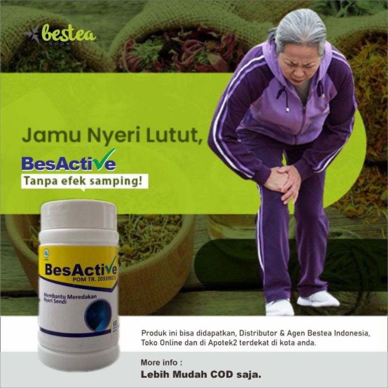 

Besactive Jamu Herbal Kapsul Meredakan Nyeri Sendi