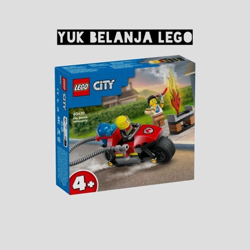 Mainan Lego City 60410 Sepeda Motor Pemadam Kebakaran 57 Keping
