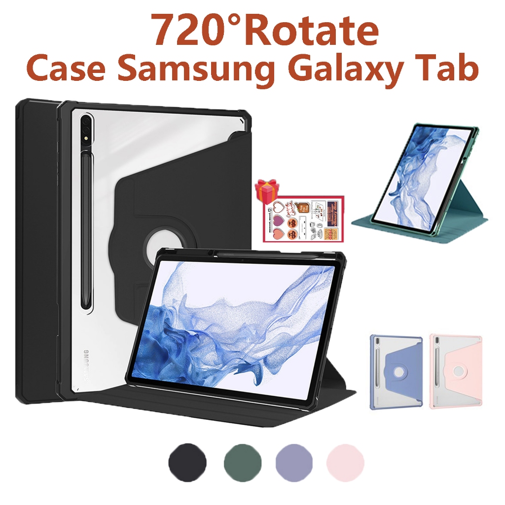 Case Samsung Galaxy Tab A9 8.7" A9 Plus 11"S9 FE 720° Rotate With Pen Slot Samsung Tab A8 S7FE Akril