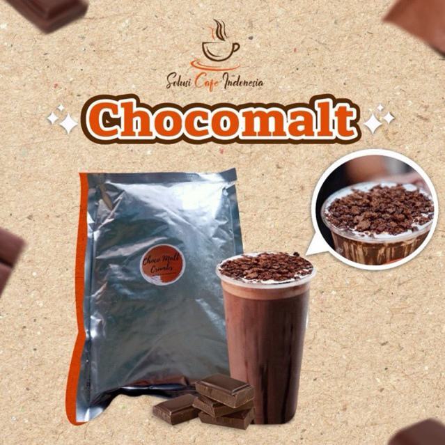 

Tester Sachet Topping Choco Crunchy Malt Crunch 70gr Chocomalt Choco Malt