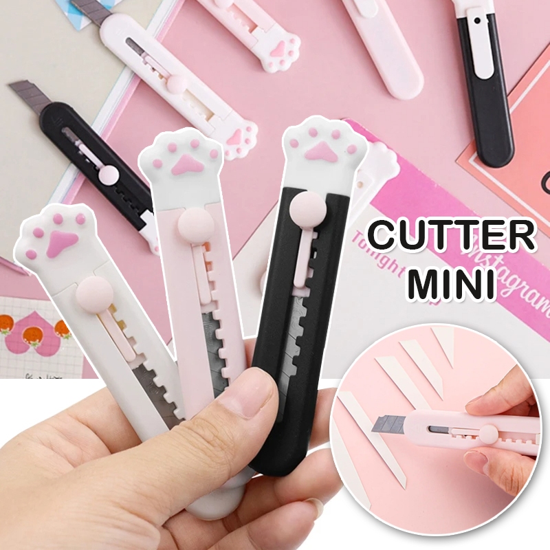 

Cutter Mini Portable Lucu Cute Cat Kater Mini Pisau Pemotong Kertas Kecil Cutter Unboxing