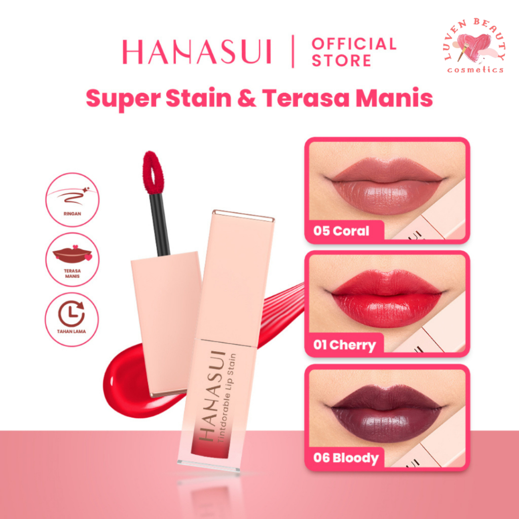 HANASUI Tintdorable Lip Stain | HANASUI Liptint Lip Tint Halal Ombre