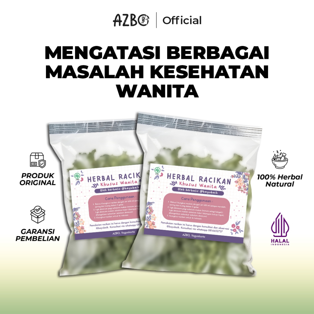 

AZBO HERBAL RACIKAN KHUSUS WANITA - 1 BOX