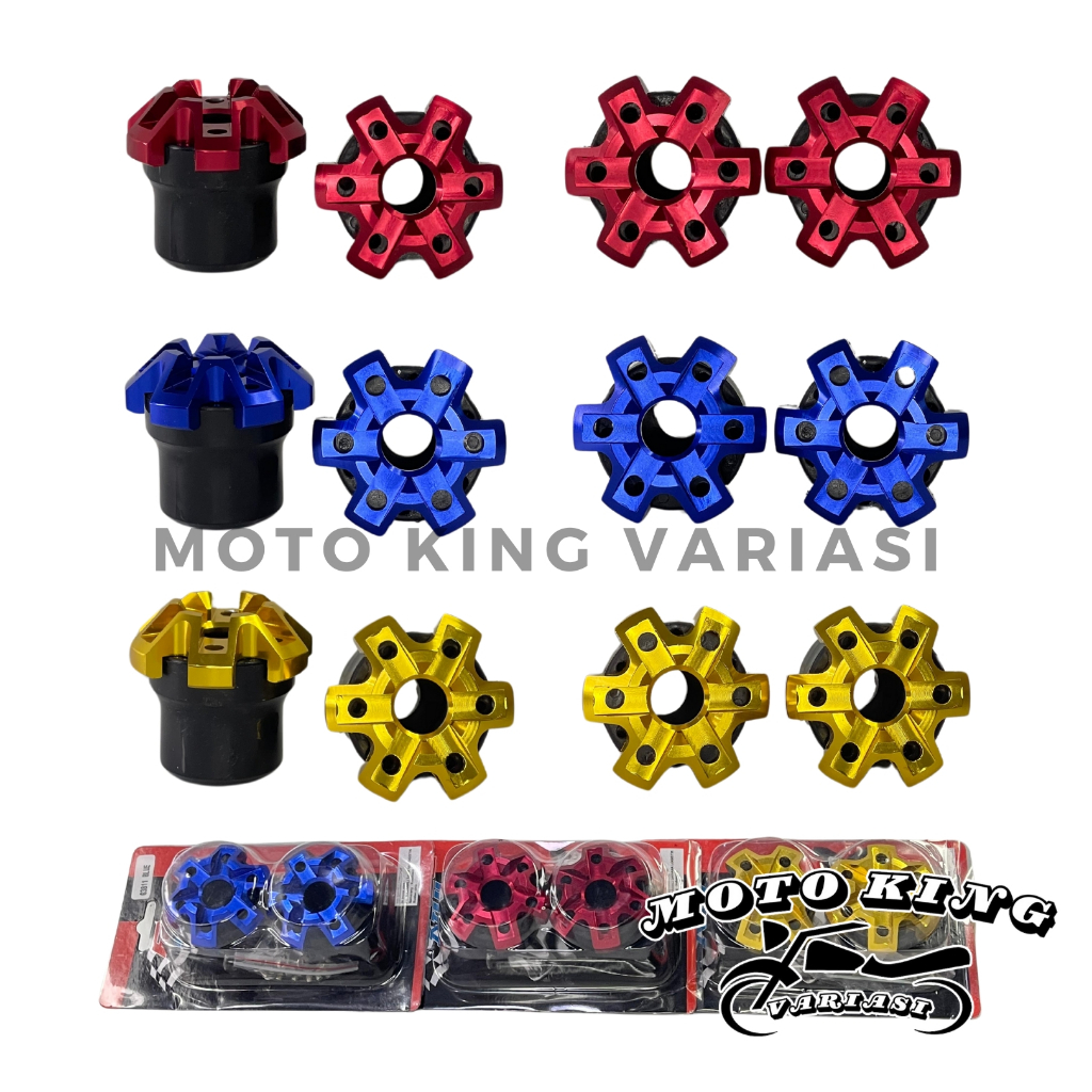 Jalu As Tutup Roda Depan/Belakang Motor Bunga Full Besi CNC Bandul Roda Depan/Belakang Universal