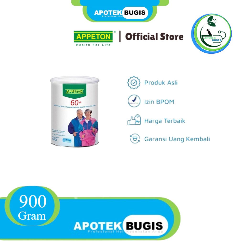 

Appeton 60+ Vanilla 900 gr - Susu Penambah Nutrisi Lansia