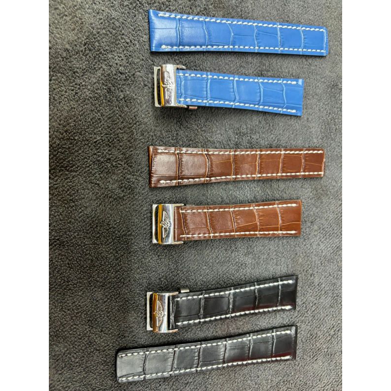 strap tali jam tangan kulit Breitling kulit leather tali jam tangan Breitling premium quality