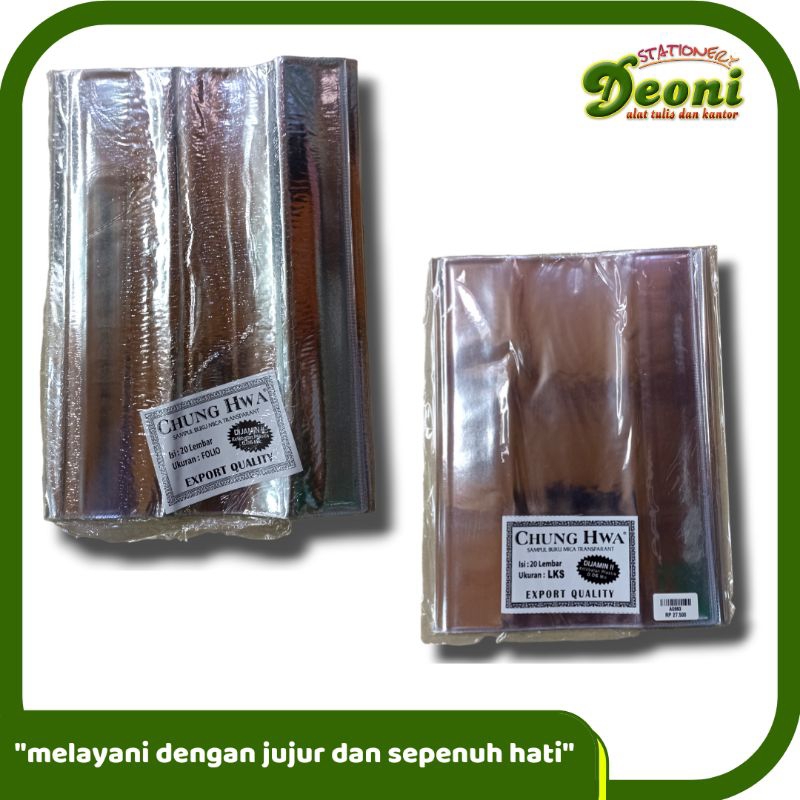 

Chunghwa Sampul Plastik Buku LKS 29x20 & Folio F4