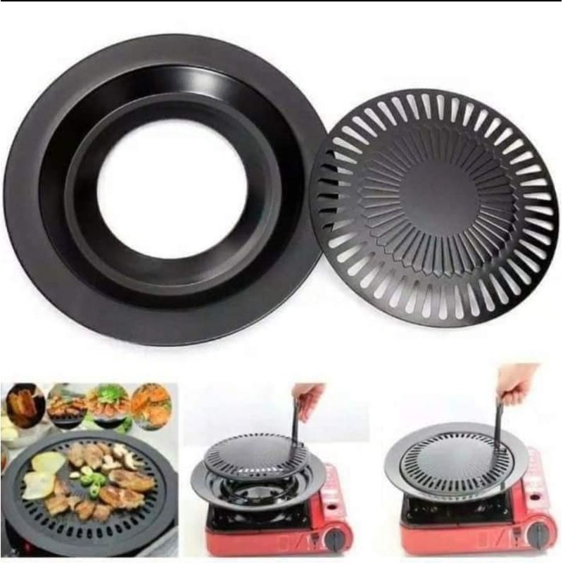Grill Pan Panggangan Daging Bulat Griller Korean BBQ Grill Pan