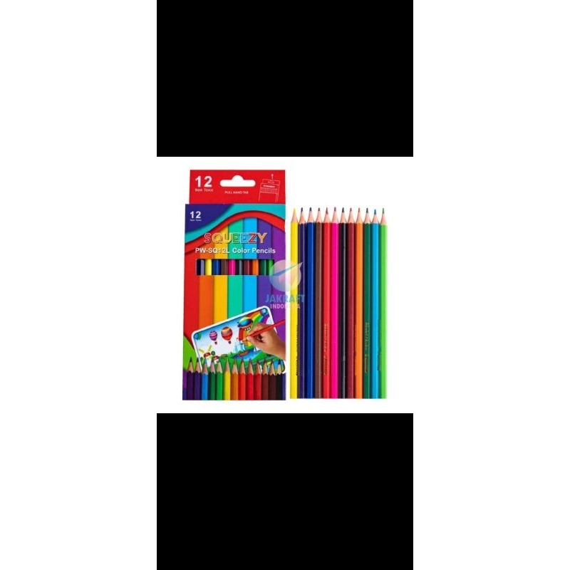 

Pensil Warna Squeezy isi 12
