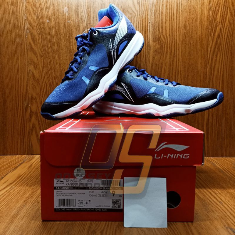 Sepatu Badminton Lining Ranger TD SE (Navy Green Blue/Bright Jewel Blue) 100% ORIGINAL
