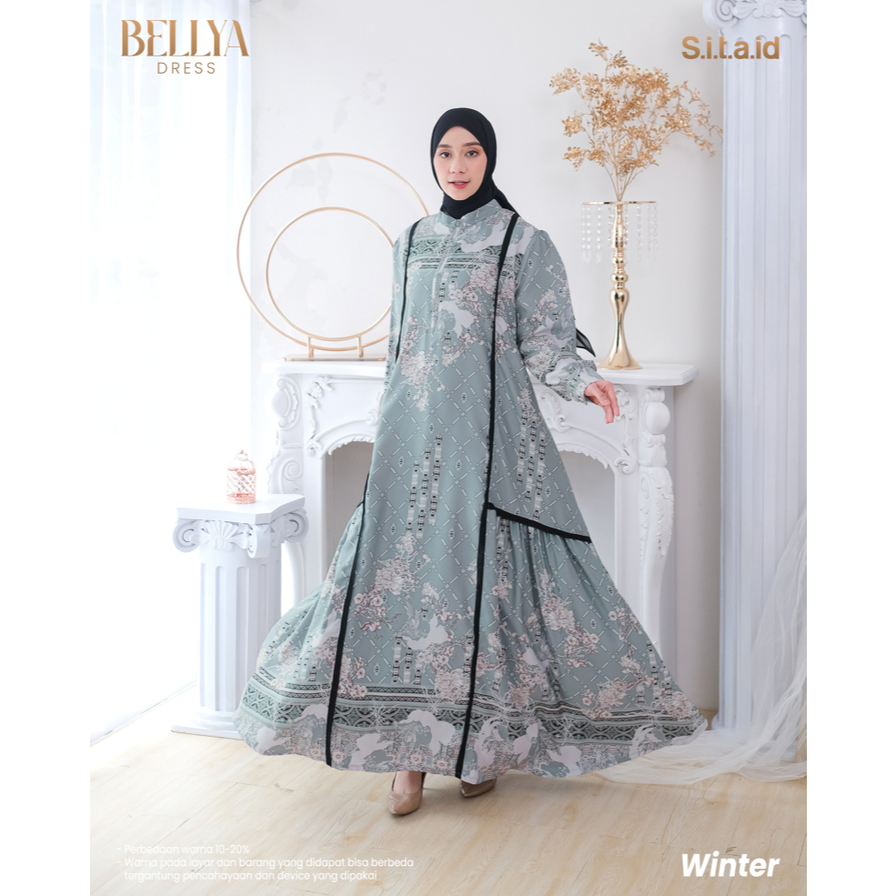 BELLYA DRESS - Gaun Gamis Wanita Official SITA.id  Busui & wudhu friendly Eksklusif