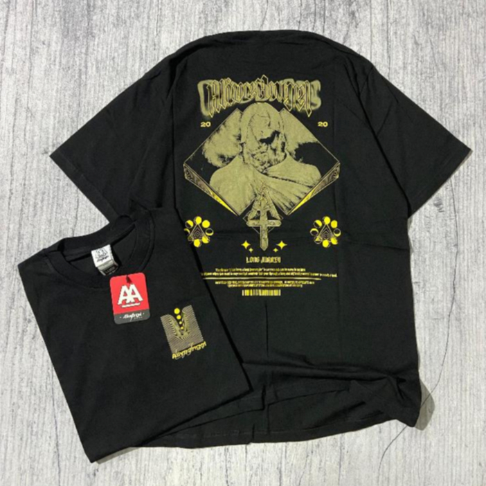 t-shirt distro streetwaer pria & wanita lengan pendek / baju premium hitam terabru / kaos motif kere