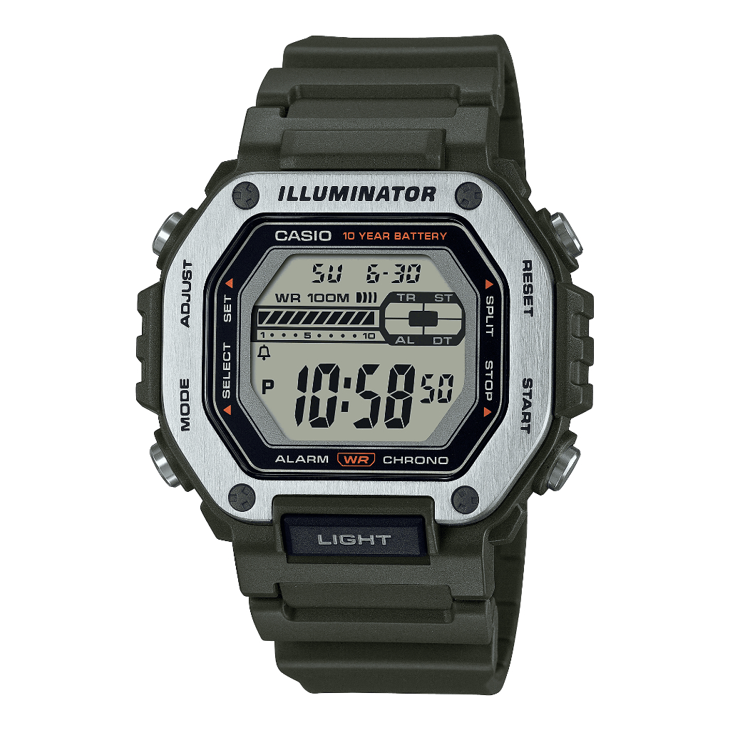Casio MWD-110H-3AV Hijau Original / Jam Tangan Pria Digital