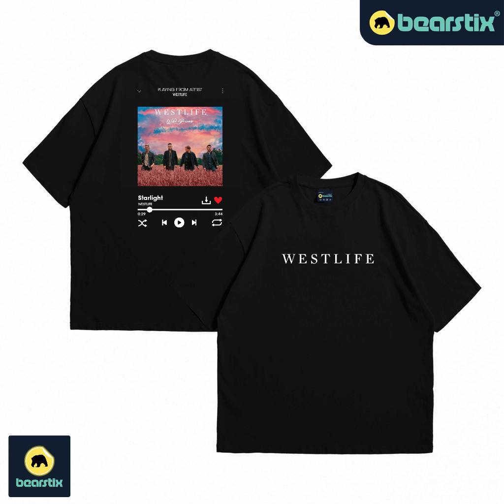 Baju Westlife Starlight - Tshirt Konser Westlife Wild Dreams Tour Concert - Kaos Spotify Oversized T
