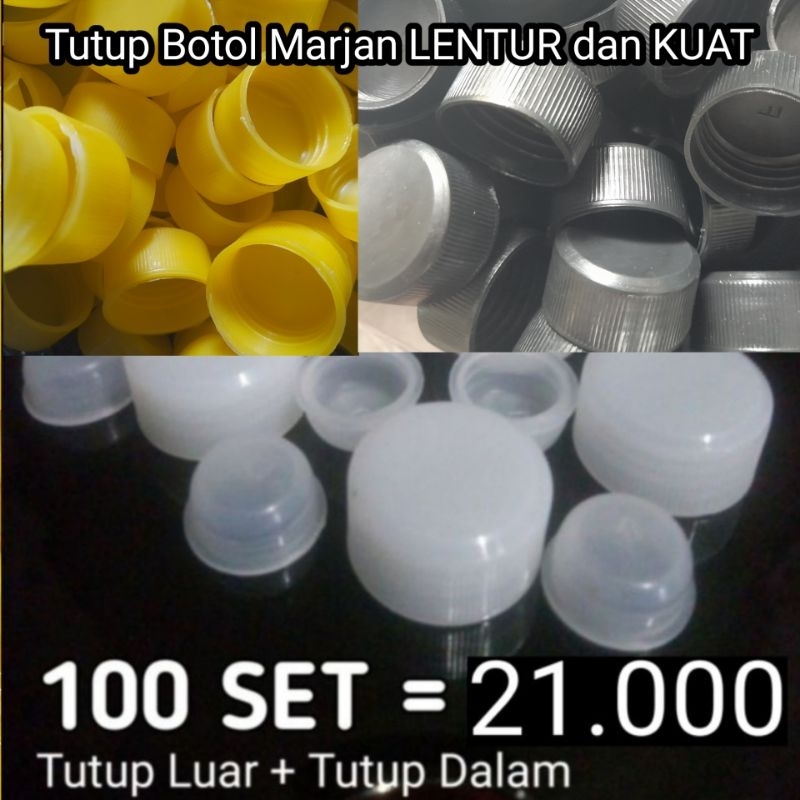 Tutup Botol Marjan Plastik Luar dan Dalam | UC | Kraktinggeng