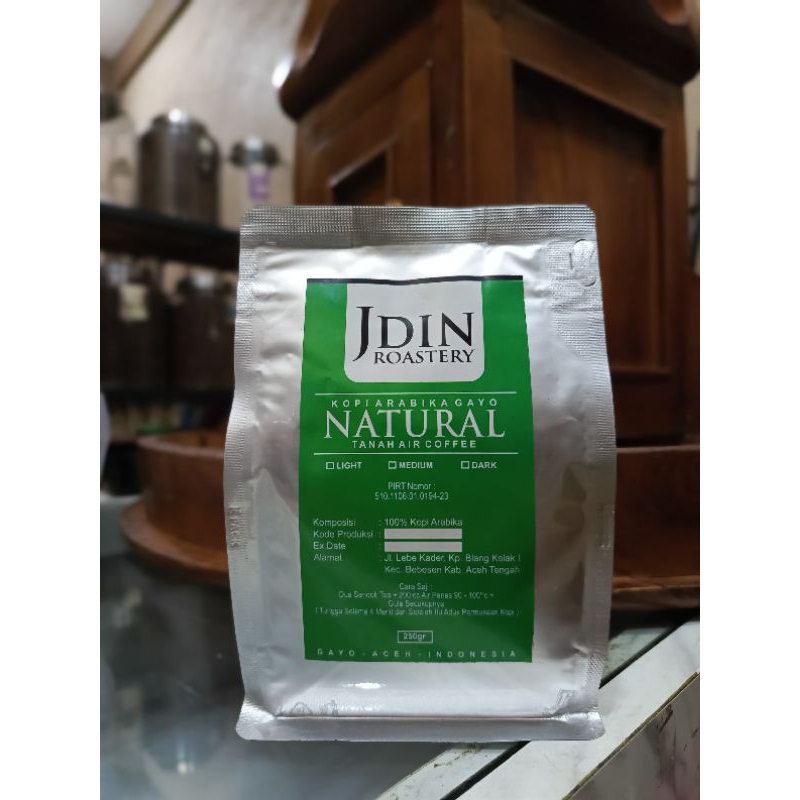 

Kopi Arabika Gayo NATURAL JDIN ROASTERY 100 gr, 250 gr dan 500 gr