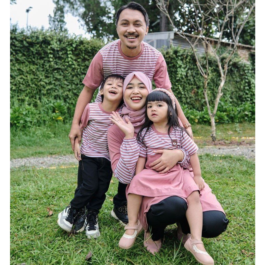 CACAO Family Set Axel Axela DUSTY PINK / Sarimbit Keluarga / Pakaian Set Keluarga