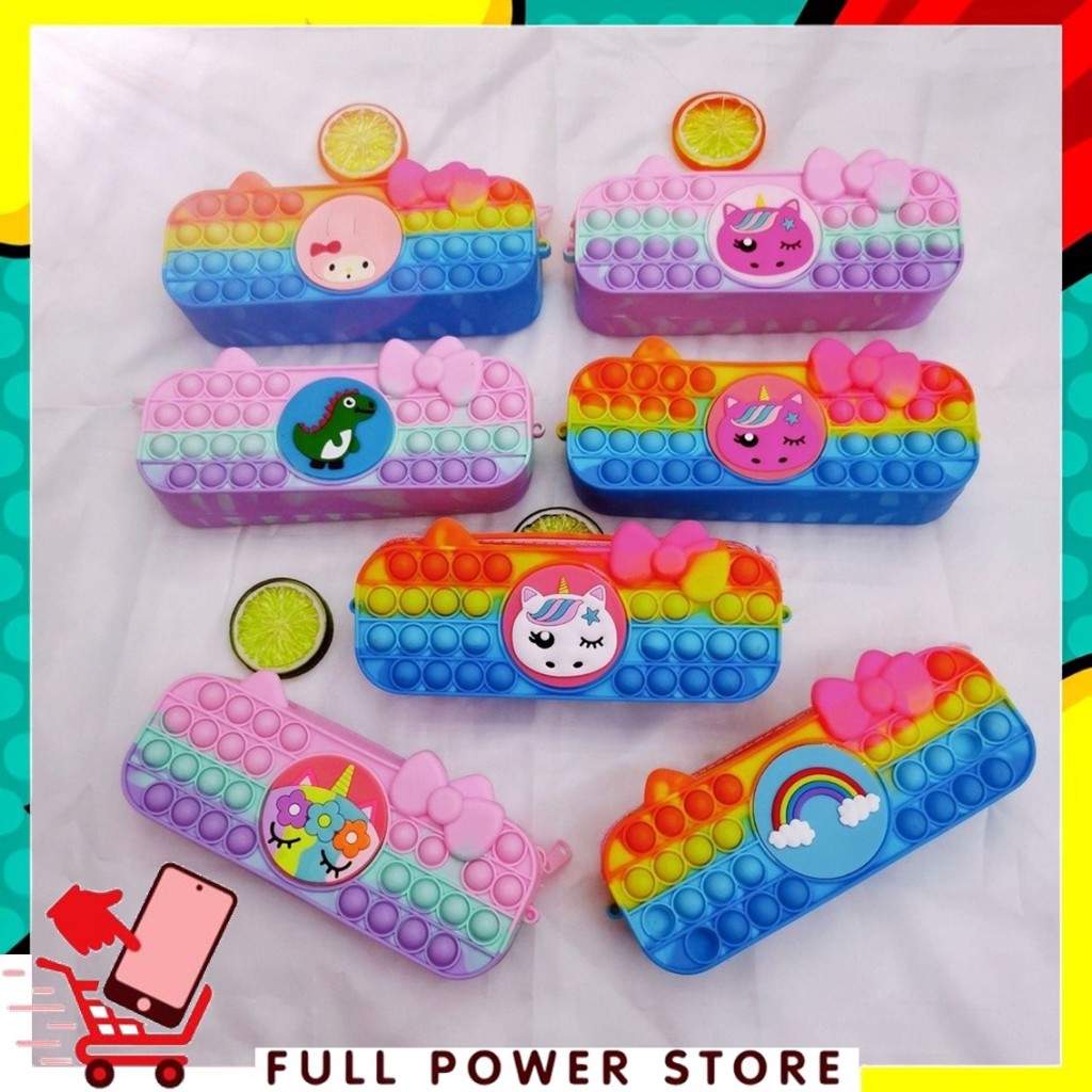 

FPS Kotak Pensil Pop It Rainbow Tempat Pensil Popit Karakter Macaroon Tempat Penyimpanan Alat Tulis Anak Warna Warni
