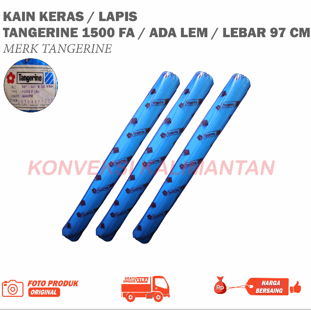 KAIN KERAS FISLIN / KAIN VISLIN / KAIN LAPIS LEM MERK TANGERINE 1500F