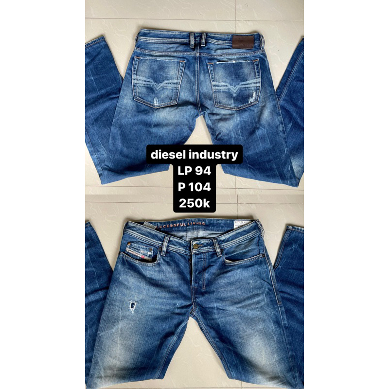 preloved DIESEL INDUSTRY fading jeans second