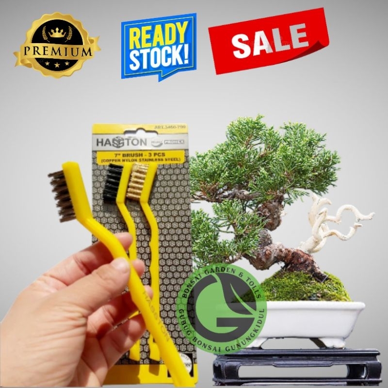 alat bonsai wire brush sikat kawat bonsai 3pcs