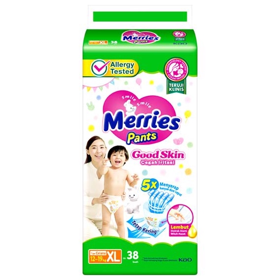 MERRIES PANTS GOOD SKIN XL 38 PCS  POPOK ART N7Z4