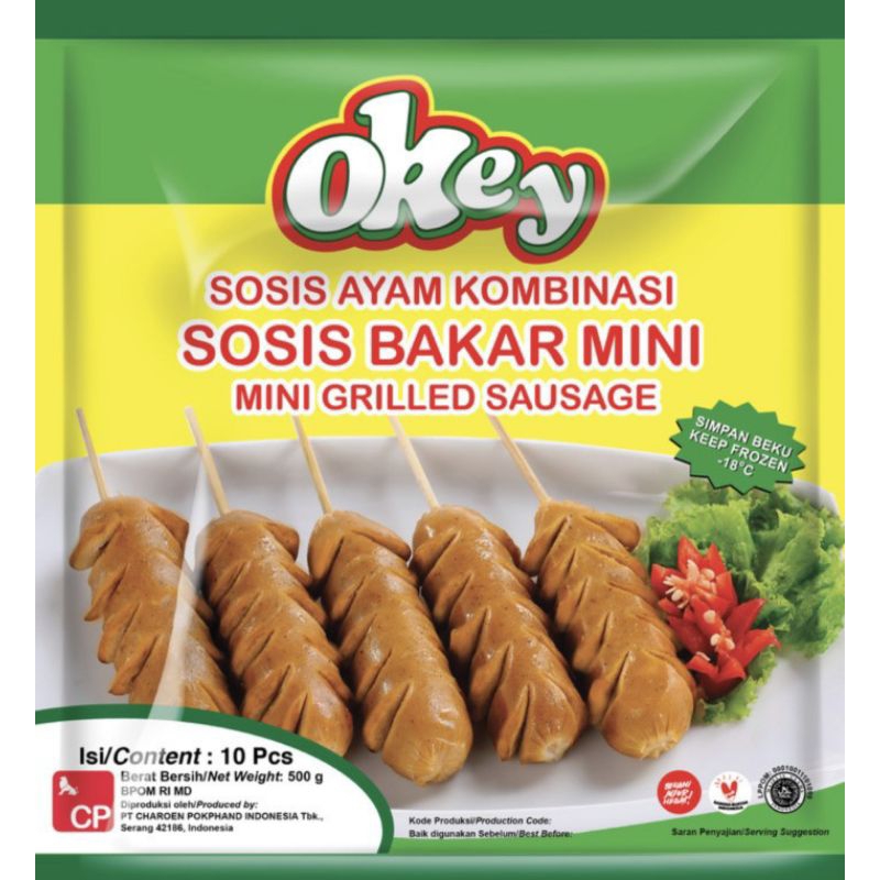 

okey sosis bakar mini 500gr isi 12pc