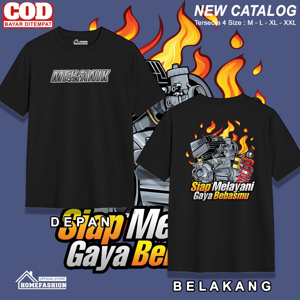 Kaos Pria Distro Mekanik Original Murah Baju Oblong | kaos original motif mekanik terbaru | baju ana