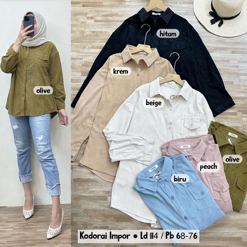 Kemeja kodorai impor