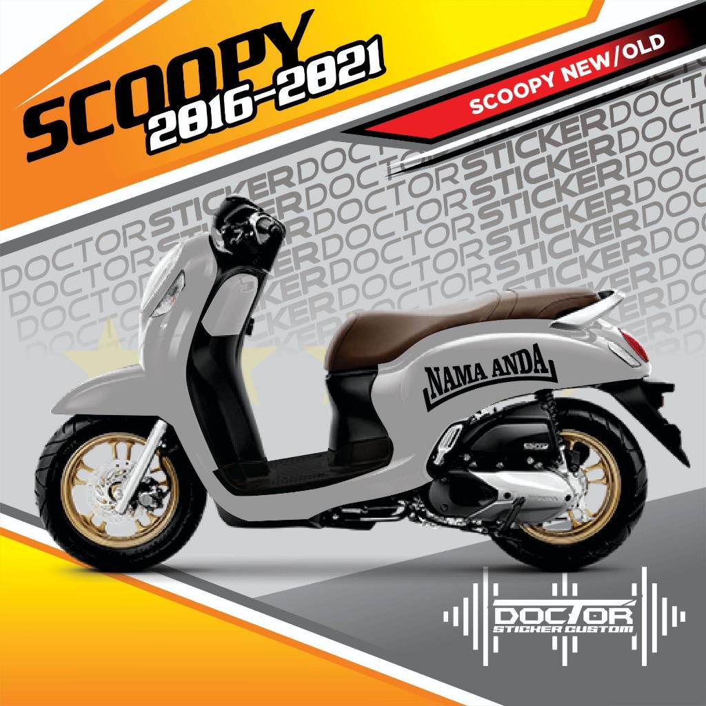 CUSTOM NAMA STIKER CUTTING SCOOPY