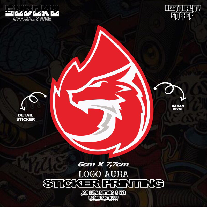 

STICKER STIKER PRINTING LOGO AURA FIRE MOBILE LEGENDS BANG BANG